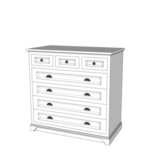 美式斗柜su模型