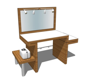 现代梳妆台su模型