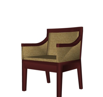 新中式休闲椅su模型