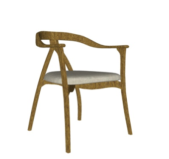 现代休闲椅su模型