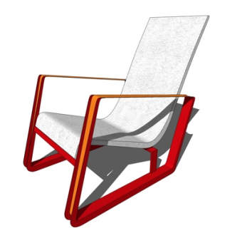 现代休闲椅su模型