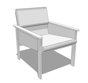 现代休闲椅su模型