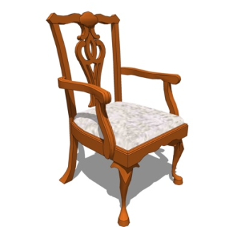 欧式休闲椅su模型