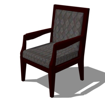 美式休闲椅su模型