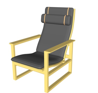 现代休闲椅su模型