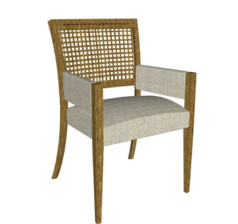 新中式休闲椅su模型