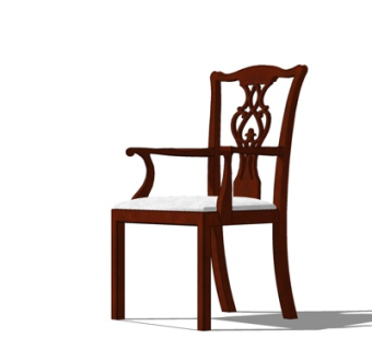 中式休闲椅su模型