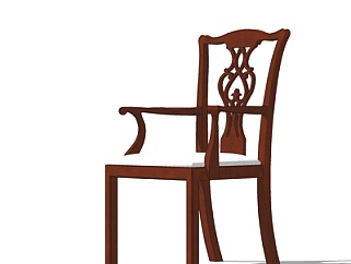 中式休闲椅su模型