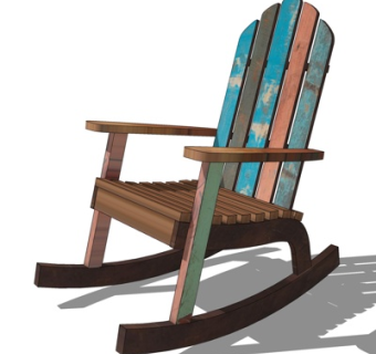 美式休闲椅su模型