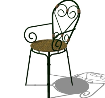 美式休闲椅su模型