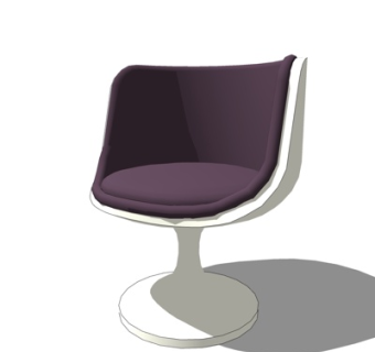 现代布艺休闲椅su模型