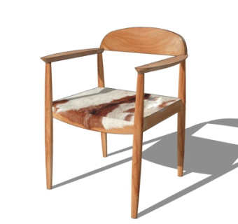 现代实木单椅su模型