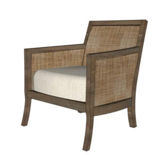 现代藤编休闲椅su模型