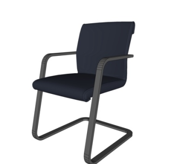 现代布艺休闲椅su模型