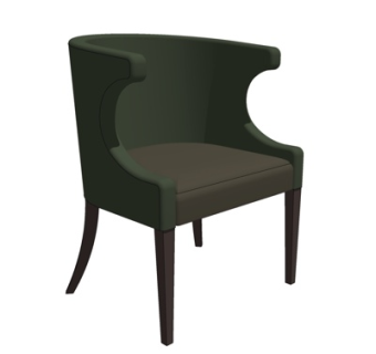 现代布艺休闲椅su模型