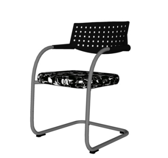 现代铁艺单椅su模型