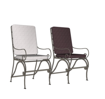 现代铁艺休闲椅su模型