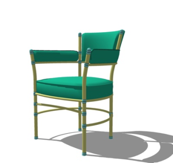 现代布艺单椅su模型