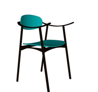 现代铁艺单椅su模型