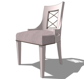 现代布艺单椅su模型