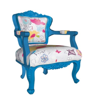 欧式布艺休闲椅su模型