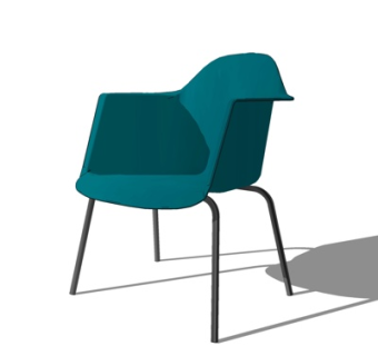 现代铁艺单椅su模型