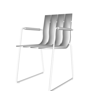 现代铁艺休闲椅su模型