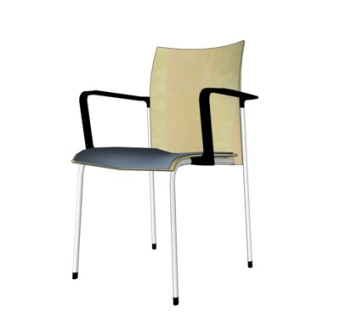 现代铁艺单椅su模型