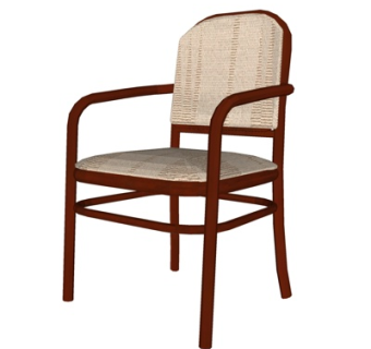 现代实木单椅su模型