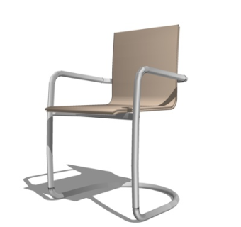 现代铁艺单椅su模型