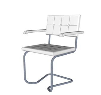 现代铁艺单椅su模型