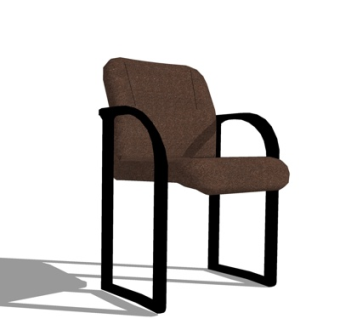 现代布艺单椅su模型