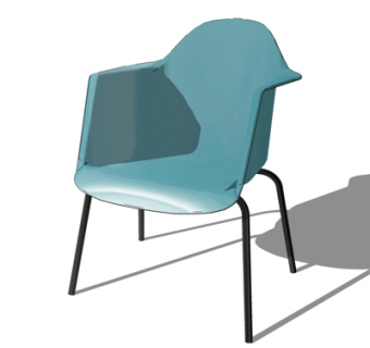 现代铁艺单椅su模型