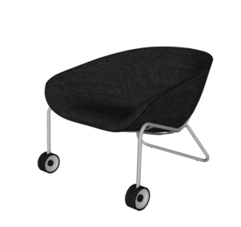 现代铁艺休闲椅su模型