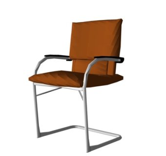 现代铁艺单椅su模型