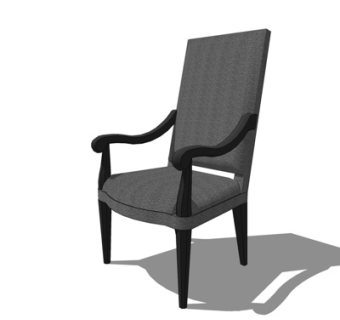 现代高背休闲椅su模型