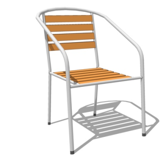 现代铁艺单椅su模型