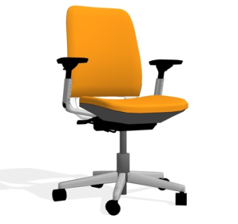 现代布艺办公椅su模型