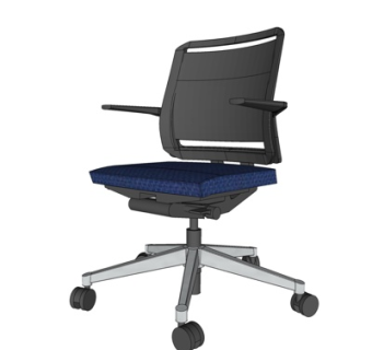 现代布艺办公椅su模型