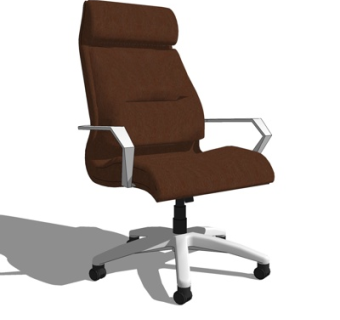现代布艺办公椅su模型