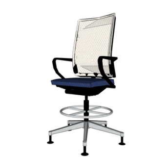 现代布艺办公椅su模型