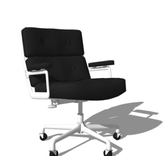 现代布艺办公椅su模型