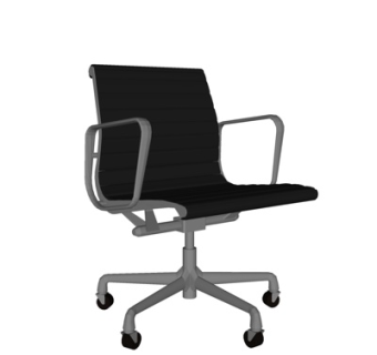 现代布艺办公椅su模型