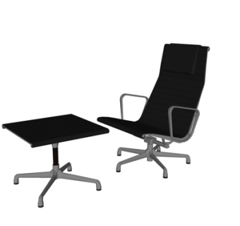 现代高背休闲椅su模型