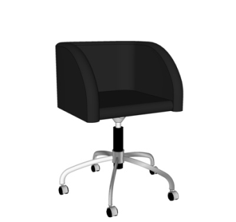 现代布艺办公椅su模型