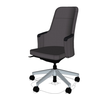 现代布艺办公椅su模型