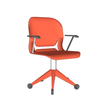 现代布艺办公椅su模型