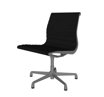 现代布艺办公椅su模型