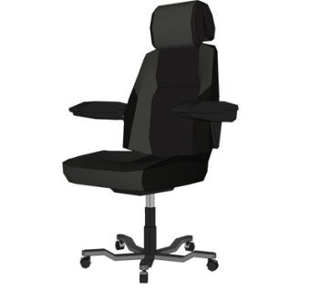 现代高背办公椅su模型