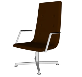 现代高背办公椅su模型